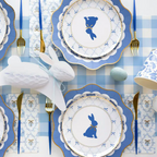 Belle Blue Floral Scalloped Dinner Plates
