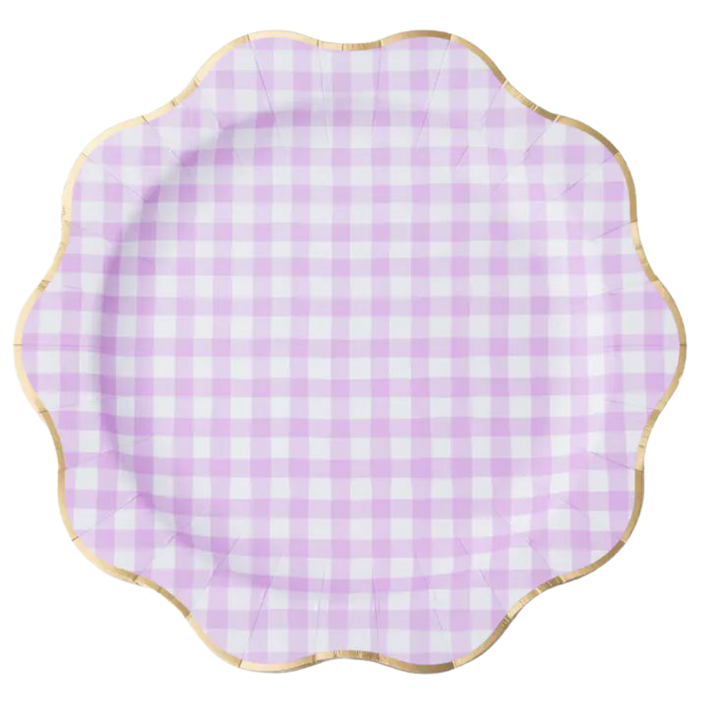 Le Lilac Gingham Dinner Plates
