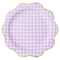 Le Lilac Gingham Dinner Plates