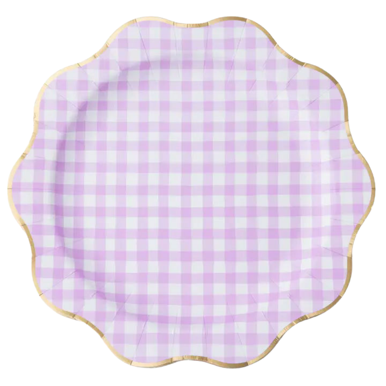 Le Lilac Gingham Dinner Plates