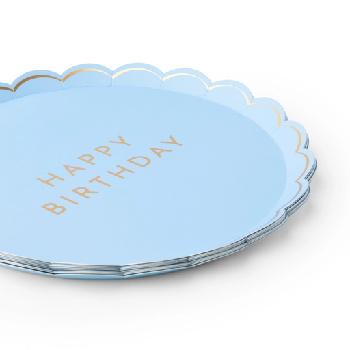 Sky Blue Signature Happy Birthday Small Plates