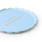 Sky Blue Signature Happy Birthday Small Plates