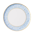 Sky Blue with Gold Foil Trellis Small Appetizer Dessert Plates