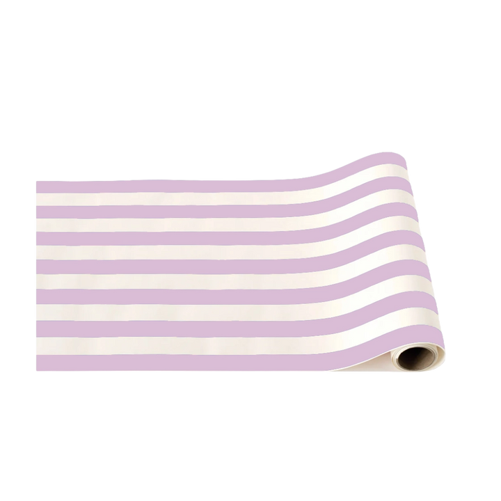 Lilac Signature Cabana Stripe  Paper Table Runner