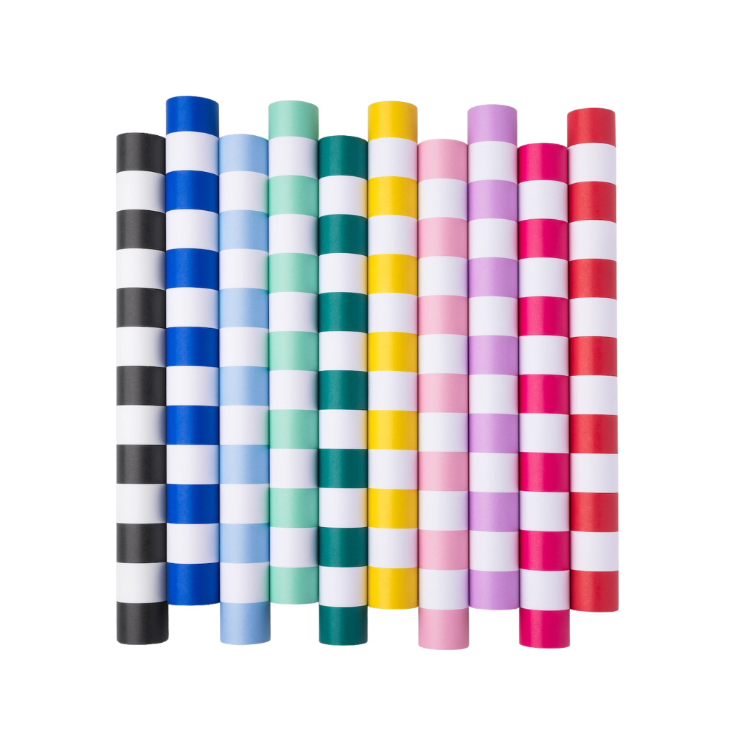 Lilac Signature Cabana Stripe  Paper Table Runner