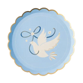 Sky Blue Dove Scalloped Edge Small Plates