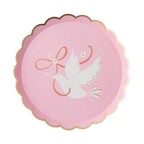 Petal Pink Dove Scalloped Edge Small Plates
