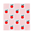 Pink Apples Checker Large Napkins