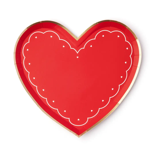 Red Heart Valentine Small Plates