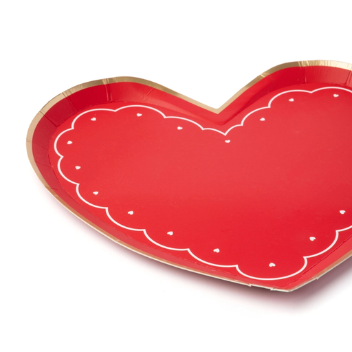 Red Heart Valentine Small Plates