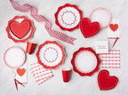 Red Heart Valentine Small Plates