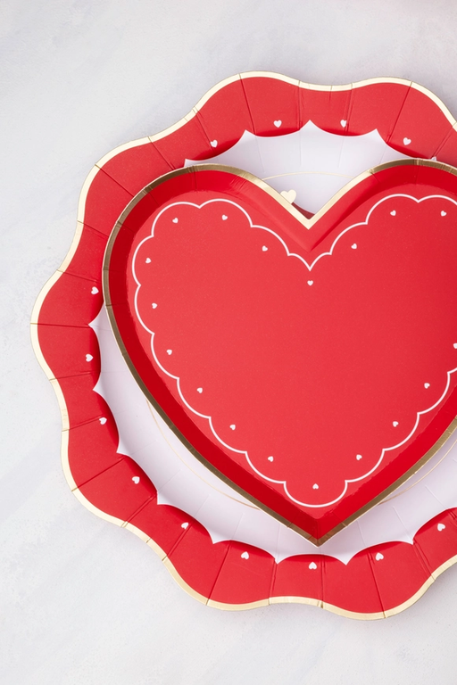 Red Heart Valentine Small Plates