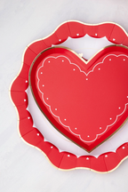 Red Heart Valentine Small Plates