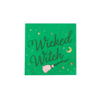 Pink and Green Good & Wicked Witch Cocktail Napkins