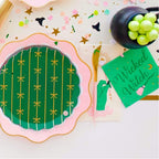 Green with Gold Magic Wand Guest Napkins