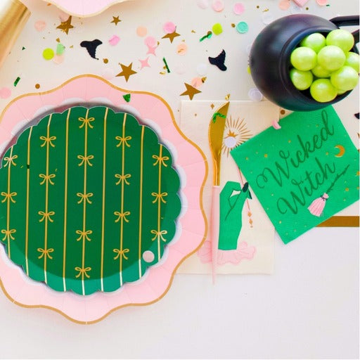 Green with Gold Magic Wand Guest Napkins