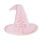 Pink with Gold Witch Hat Large Dinner Plates
