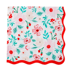 Pink & Red Floral Dinner Napkins