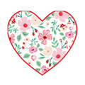 Pink and Red Floral Heart Large Napkins