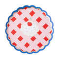 Red Cherry Pie Americana Dessert Plates