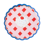 Red Cherry Pie Americana Dessert Plates