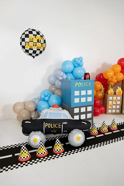 Black Racetrack Fabric Table Runner