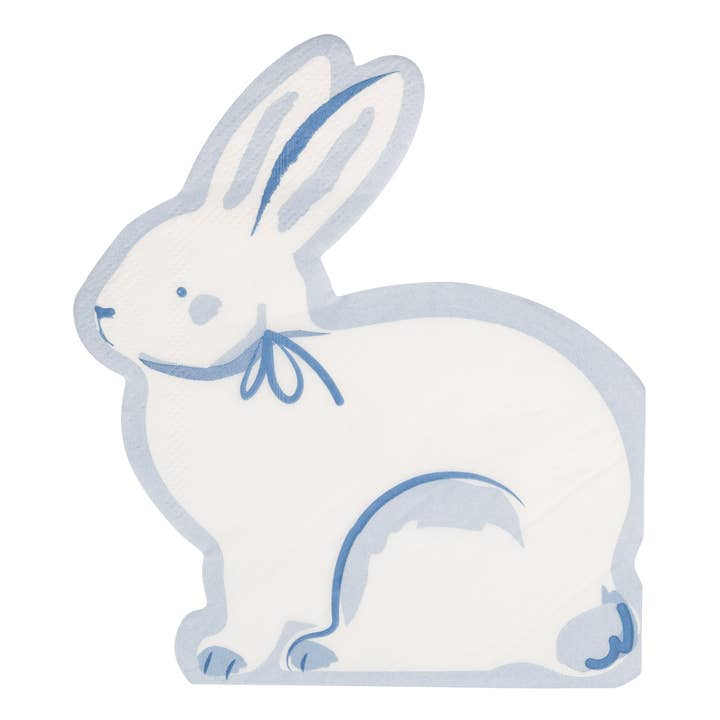 Blue Bunny Shaped Dinner Napkins