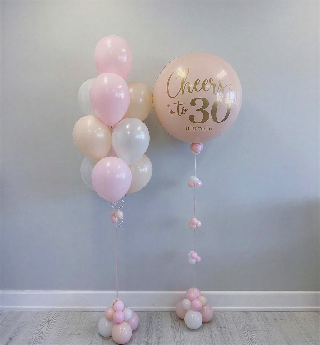Blush Dream Birthday Balloon Bundle