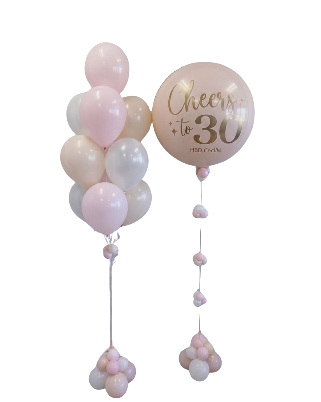 Blush Dream Birthday Balloon Bundle