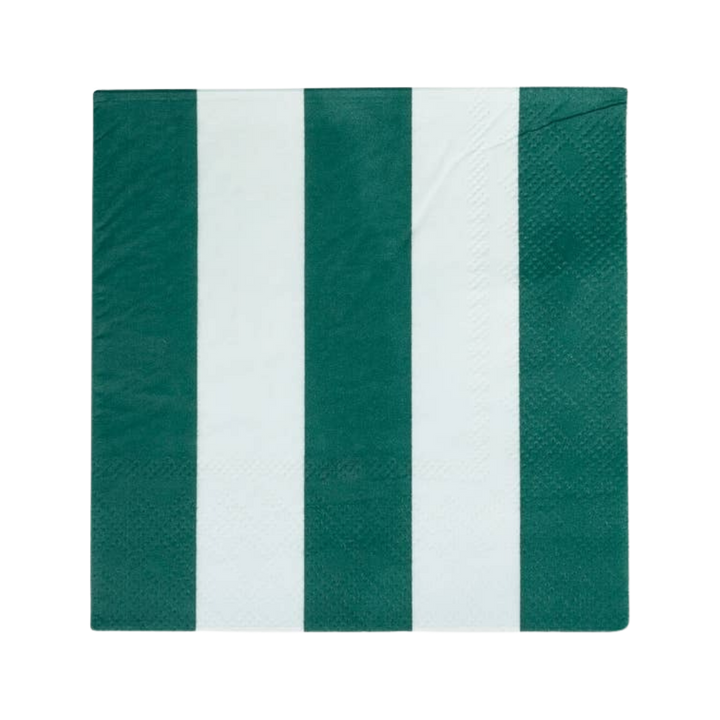 Red and Green Striped Cocktail Napkins