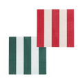 green and white striped napkins and red and white striped napkins classic theme from Parte Haus party supply store in Bethesda Maryland