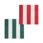 green and white striped napkins and red and white striped napkins classic theme from Parte Haus party supply store in Bethesda Maryland