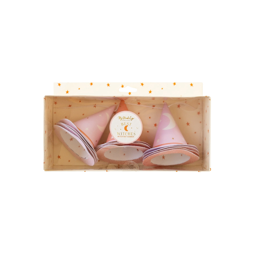 Pink Witch Hat Banner