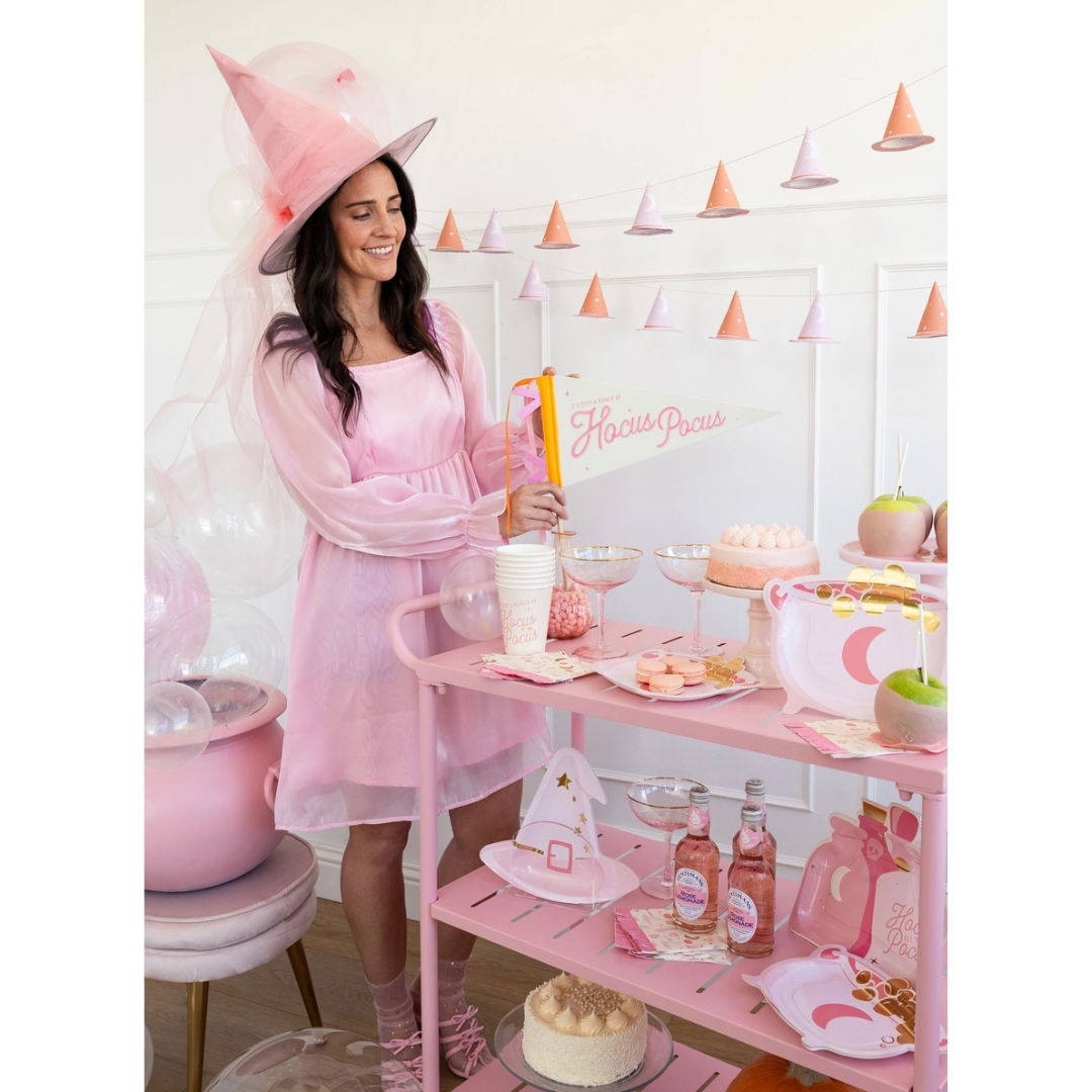Pink Witch Hat Banner