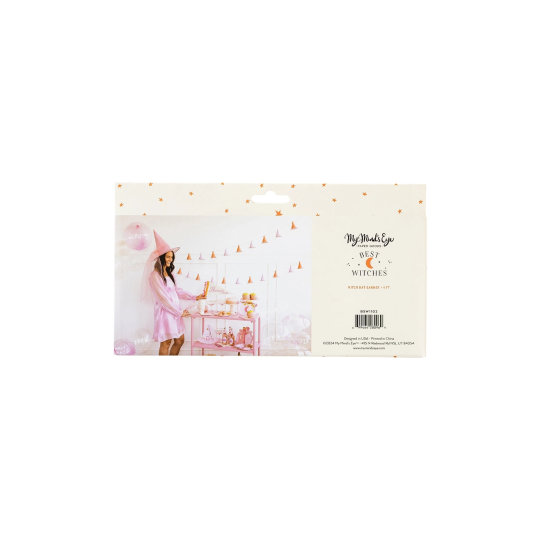 Pink Witch Hat Banner
