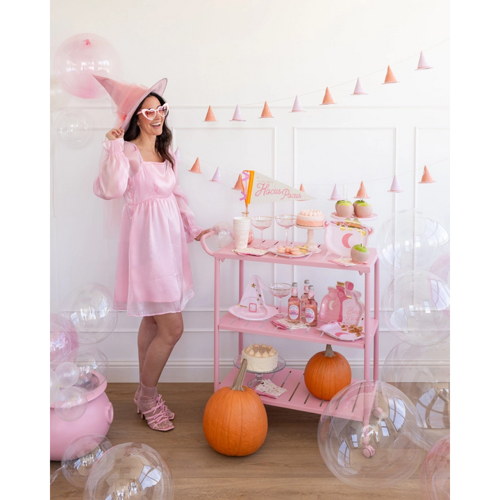 Pink Witch Hat Banner
