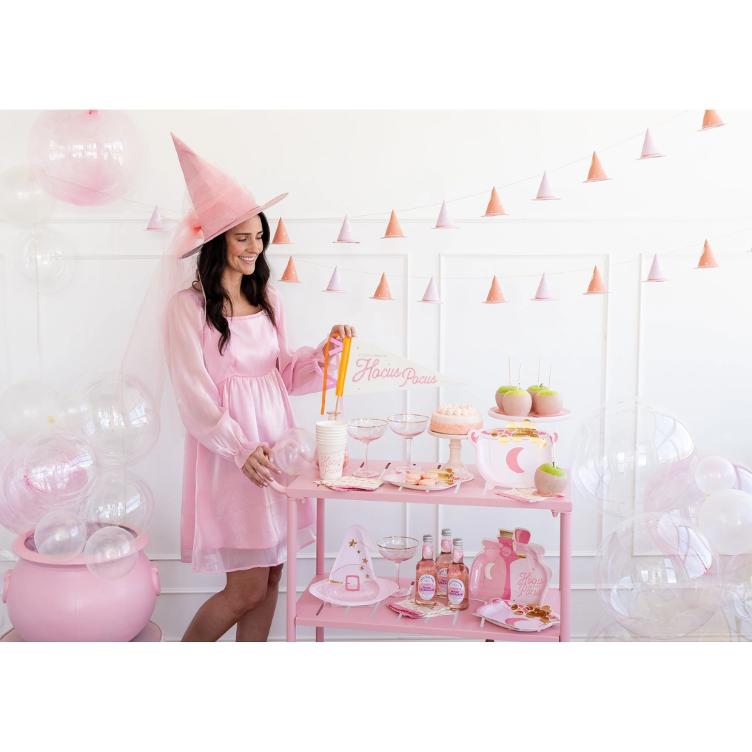 Pink Witch Hat Shaped Large Dinner Plates