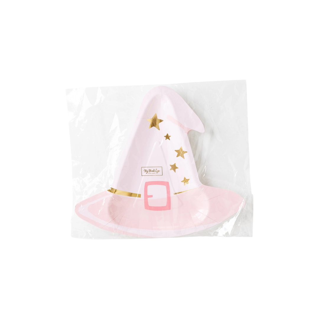 Pink Witch Hat Shaped Large Dinner Plates