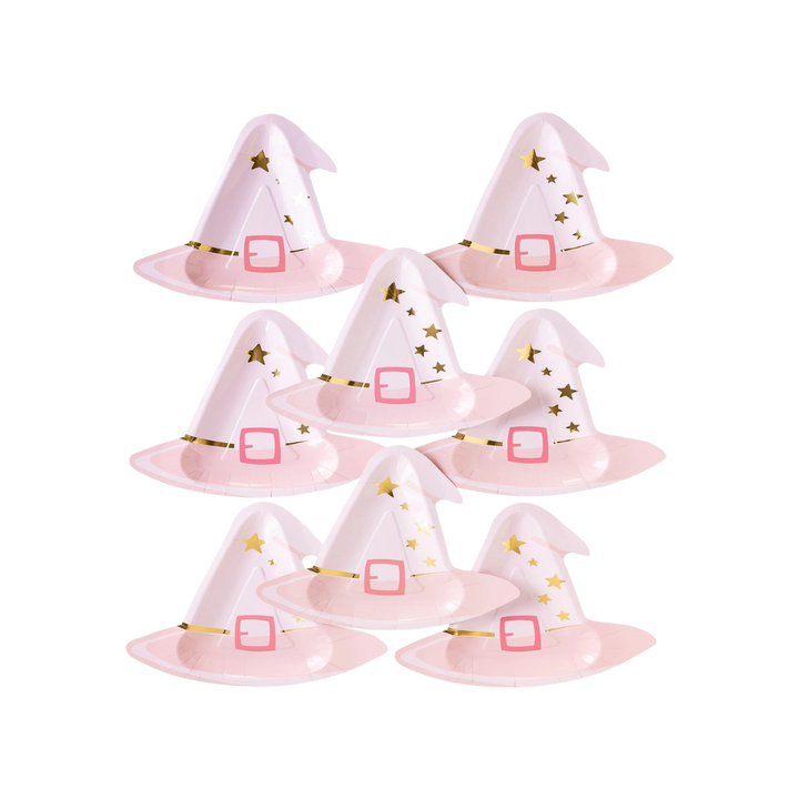 Pink Witch Hat Shaped Large Dinner Plates