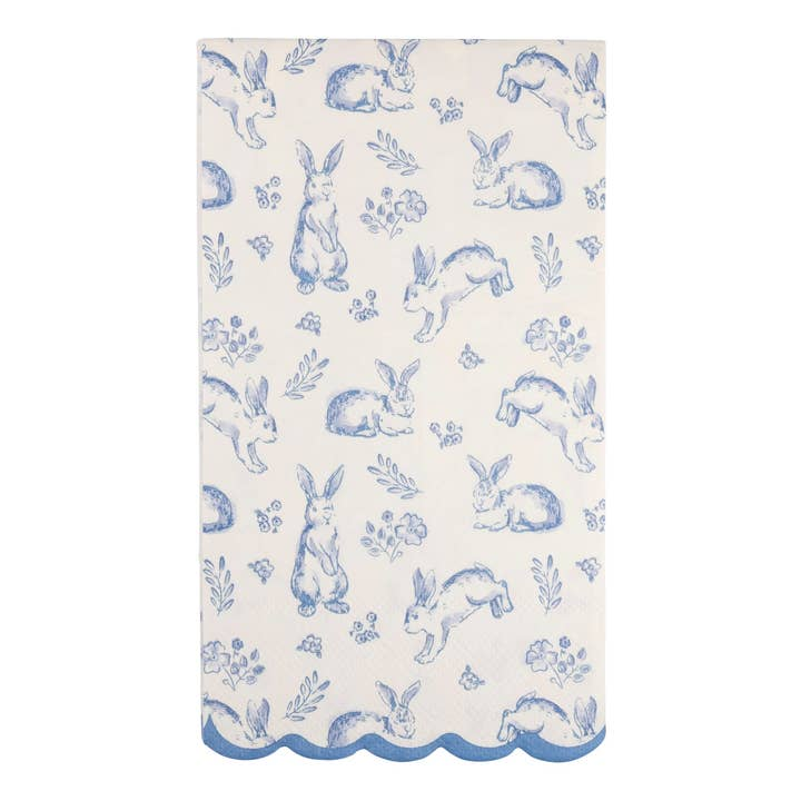 Blue Bunny Pattern Guest Napkins