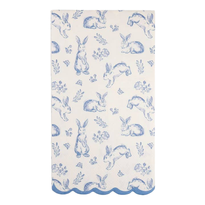 Blue Bunny Shaped Dinner Napkins