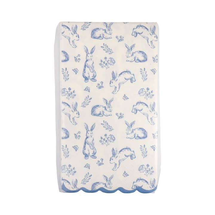 Blue Bunny Pattern Guest Napkins