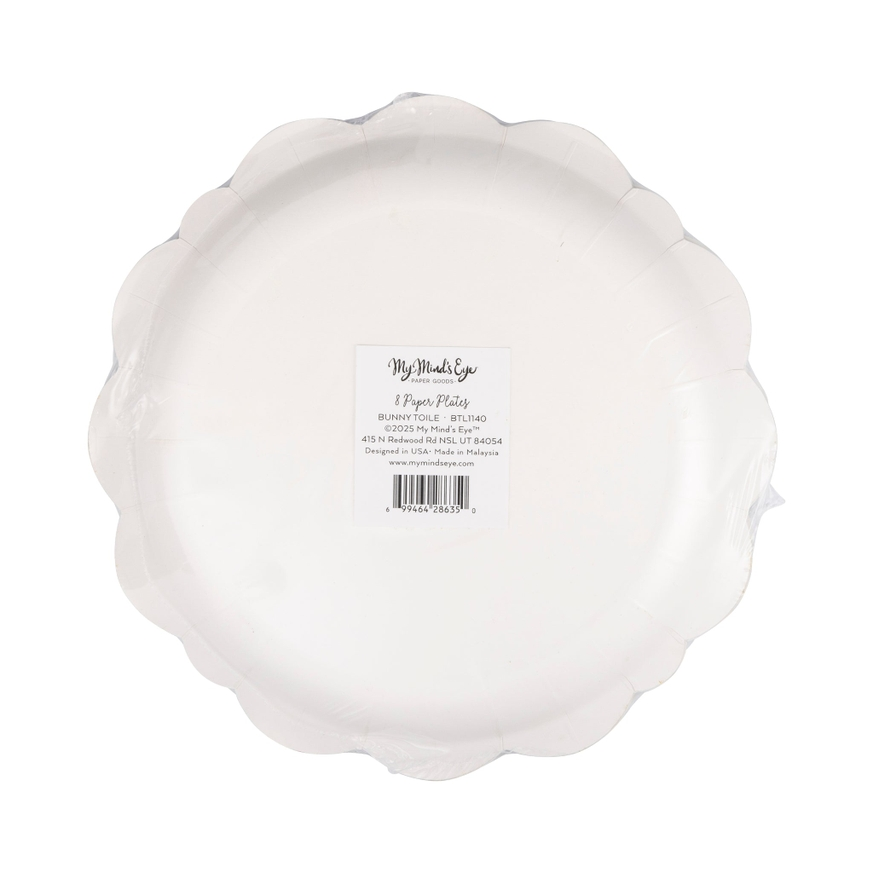 Blue Bunny Pattern Dinner Plates