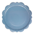 Blue Scalloped Edge Dinner Plates