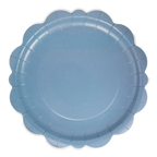 Blue Scalloped Edge Dinner Plates