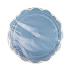 Blue Scalloped Edge Dinner Plates