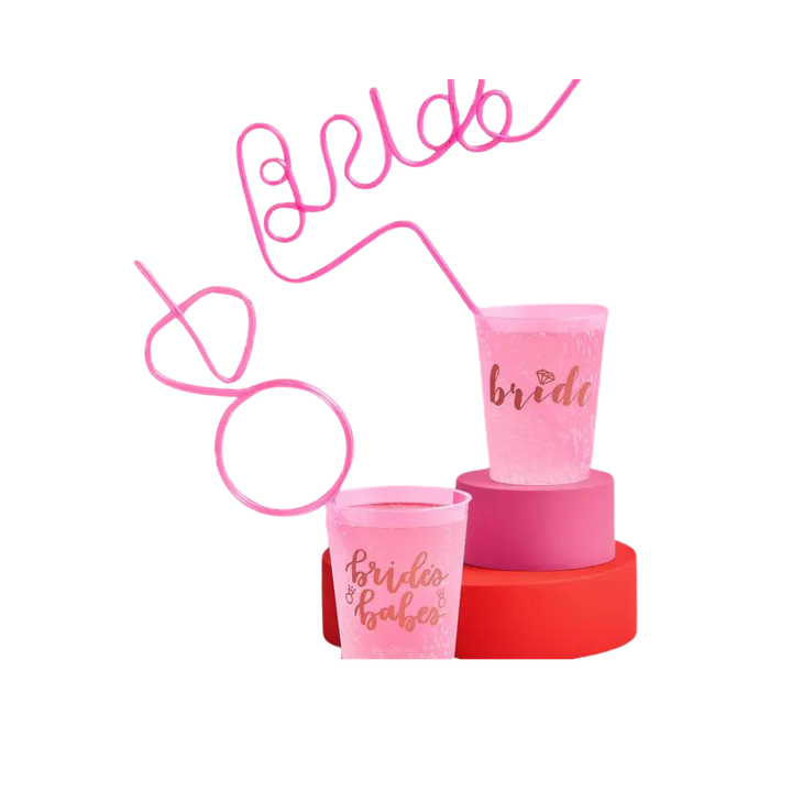 Bachelorette Party Straw Set, Bridal Shower Decor, Gifts