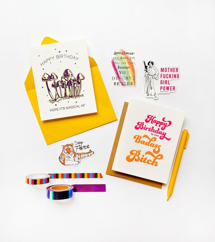 Badass Birthday - Letterpress Birthday Greeting Card