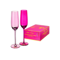 Pink Barbie champagne flutes set for celebration from Parte Haus party supply store in Bethesda MD