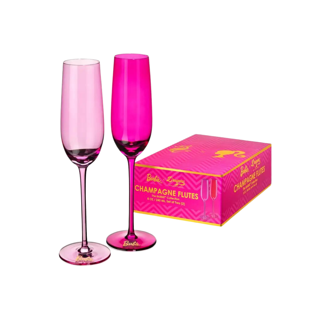 Pink Barbie Champagne Flutes – Parte Haus